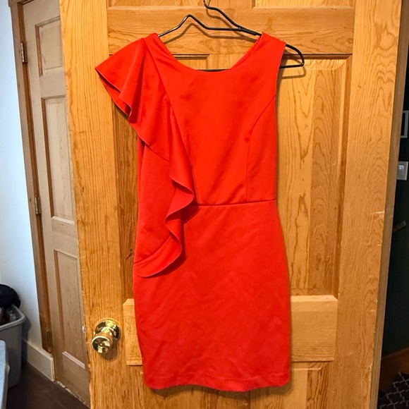 Gianni Bini One Shoulder Red Dress - Picture 3 of 5